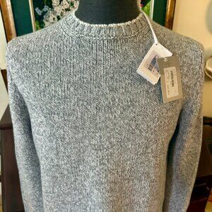 NEW UNIT of Germany by Gran Sasso, 100% Virgin Wool CrewNeck Sweater, Gray,SZ 50